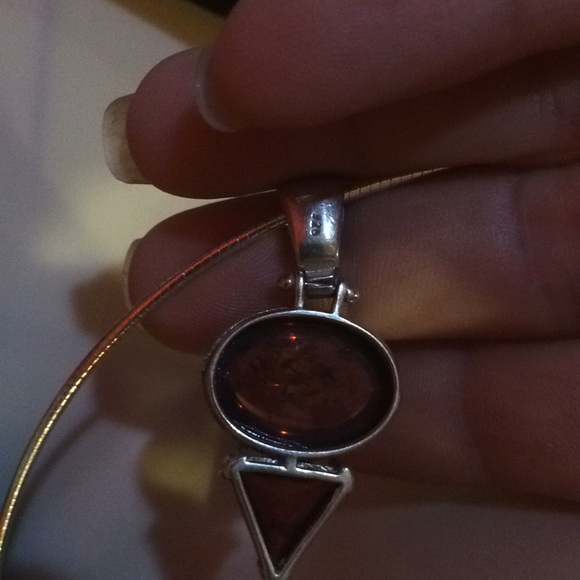 Sterling Silver Amber Pendant - Picture 4 of 5